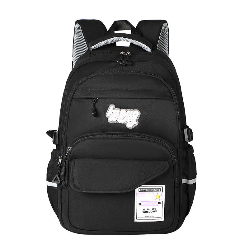 Classic Black Student Backpack - 0810